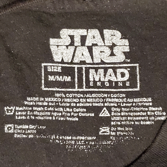 STAR WARS Return of the Jedi Medium Death Star Attack T-shirt black Falcon - Picture 4 of 4